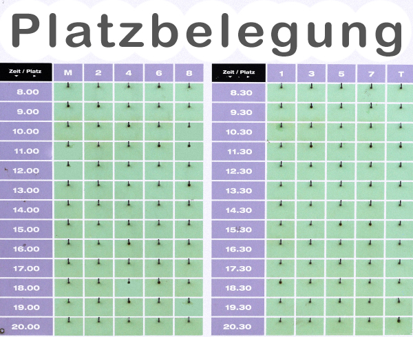 Platzbelegung